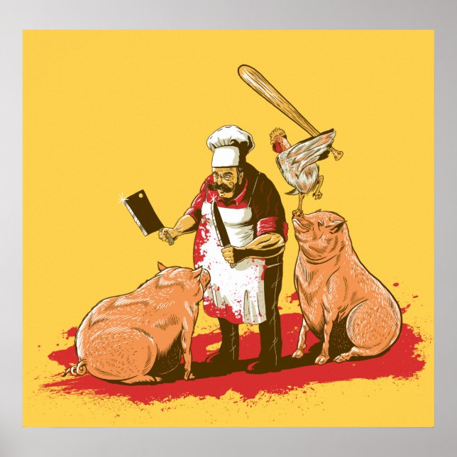 Pôster No Dia Em Que A Comida Lutou (Frente)