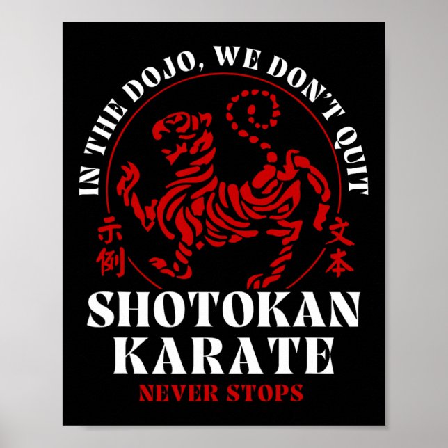 Poster No Dojo, não deixamos Shotokan Karate (Frente)