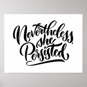 Poster No entanto, ela persistiu Letra Impressa