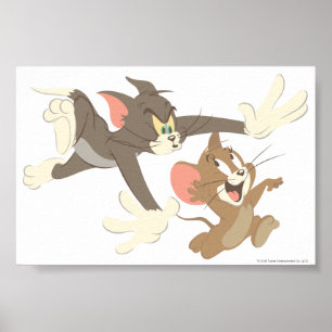Pôster No-Esboço Tom e perseguição de Jerry