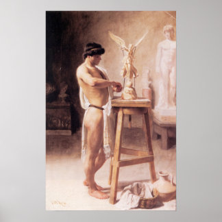 Poster No Escultor's Studio