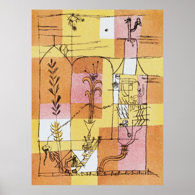 Poster No Espírito de Hoffmann (1921) por Paul Klee (Frente)