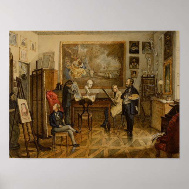 Pôster No Estúdio de Miklos Barabas (Frente)