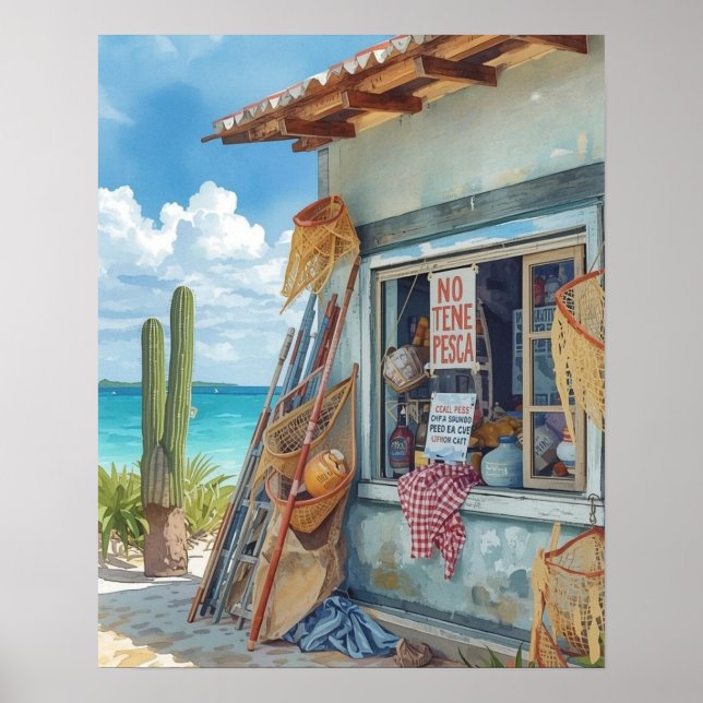 Poster No fish today bonaire (Frente)