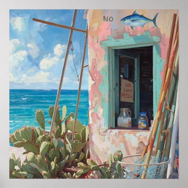 Poster No fish today bonaire (Frente)