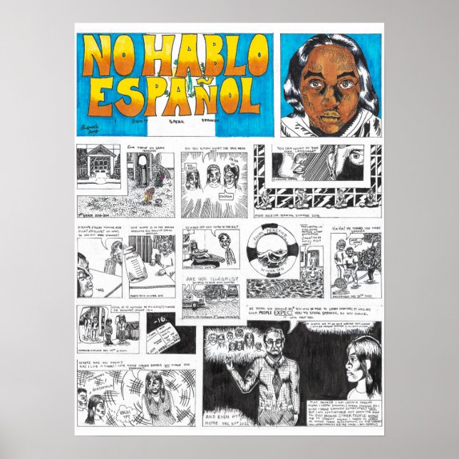 Poster No Hablo Español (Frente)