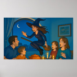 Poster No Halloween, dê boas-vindas às bruxas!
