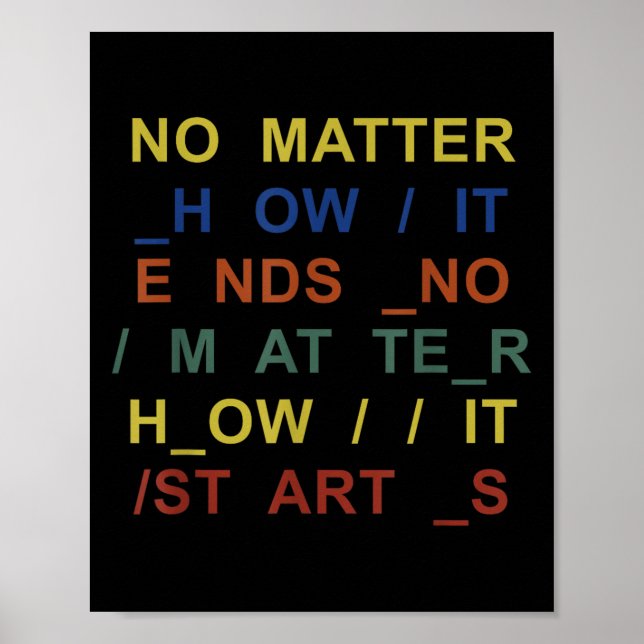 Poster No How It Ends No How It Starts Quote  (Frente)