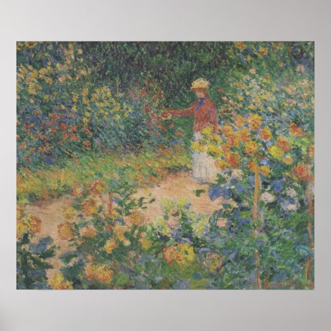 Poster No Jardim - Claude Monet - c1895 (Frente)