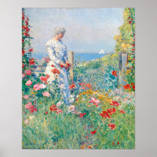 Poster No Jardim de Frederick Childe Hassam