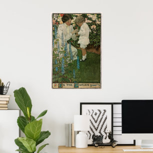 Poster No Jardim por Jessie Willcox Smith