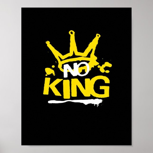 Poster No King Minimal Clean (Frente)