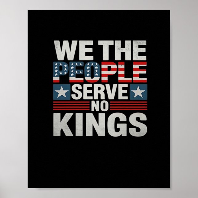 Poster No King Patriotic Freedom No Kings In America Retr (Frente)