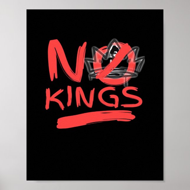 Poster No King Simple Clean Design (Frente)