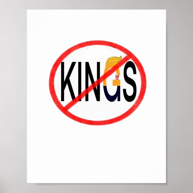 Poster No Kings Anti Classic Minimal Clean (Frente)