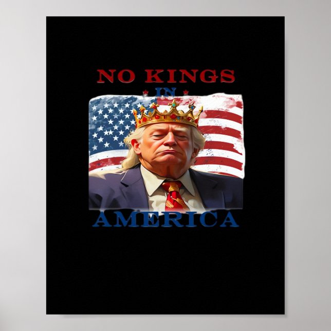 Poster No Kings In America Anti Classic Simple Clean (Frente)