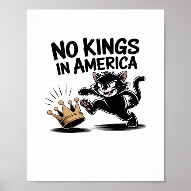 Poster No Kings In America Classic Bold Casual (Frente)