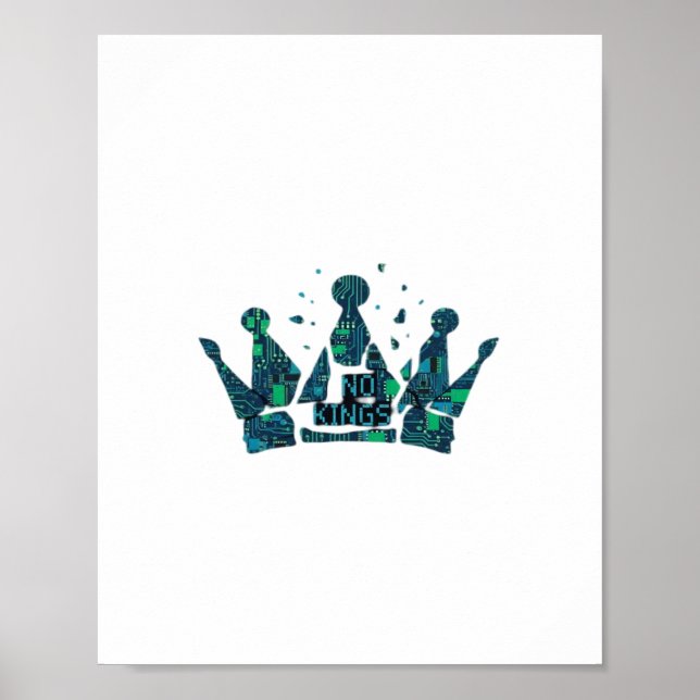 Poster No Kings In America Freedom Aesthetic (Frente)