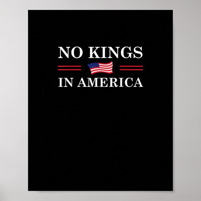 Poster No Kings In America Freedom No King Lives American (Frente)