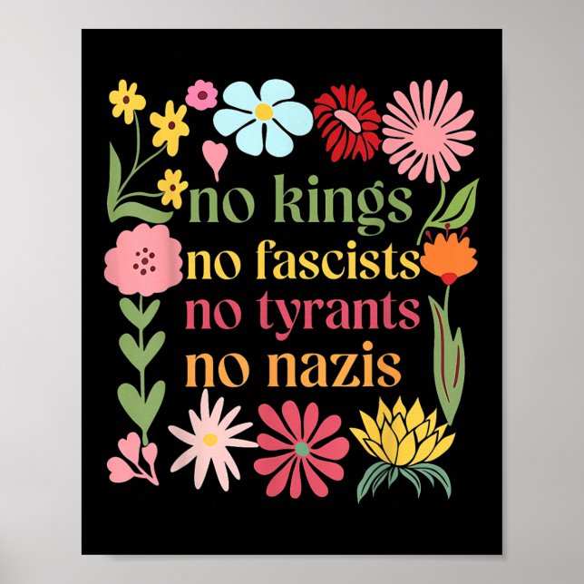Poster No Kings In America No Fascists We The People Poli (Frente)