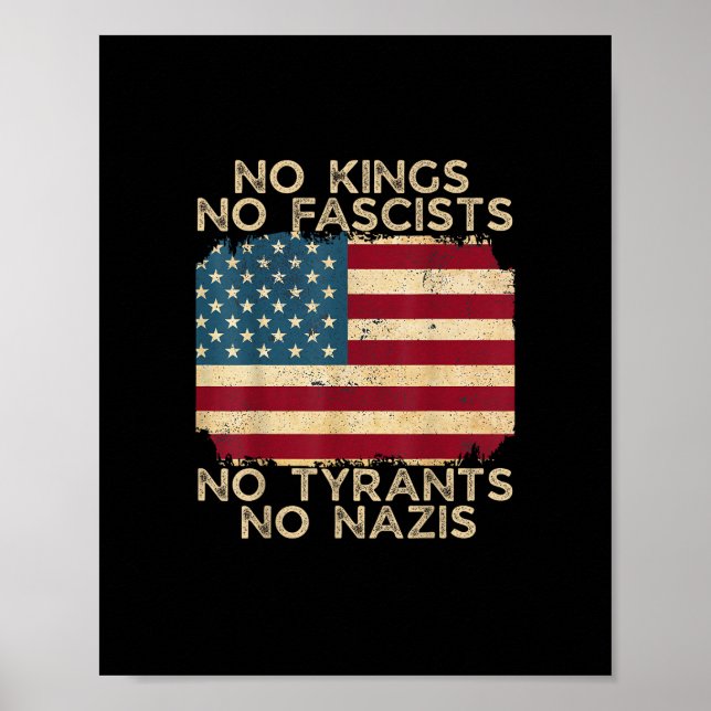Poster No Kings In America No Fascists We The People Poli (Frente)