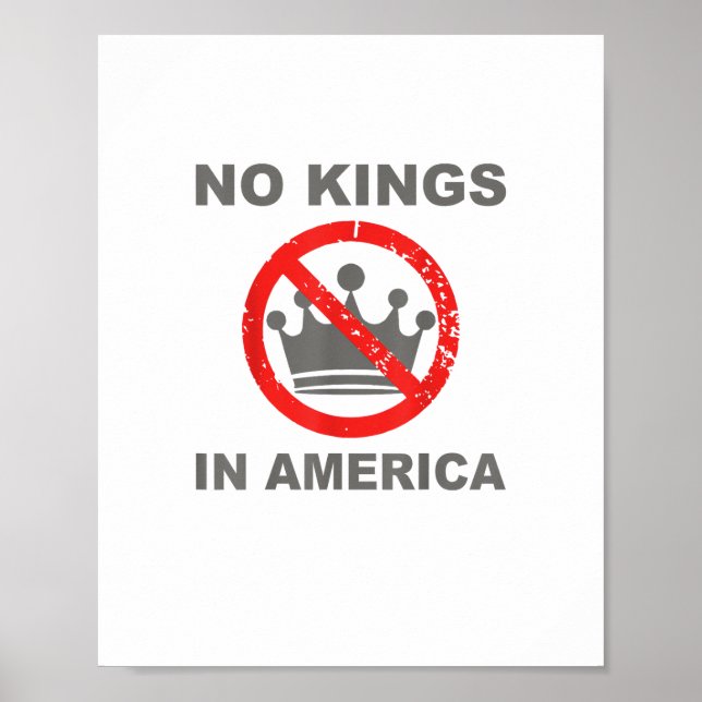Poster No Kings In America Patriotic Casual (Frente)