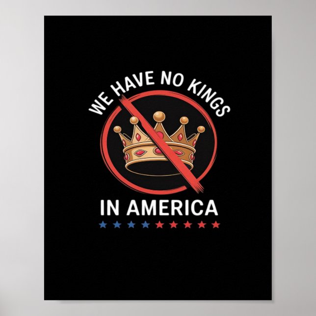 Poster No Kings In America Retro Classic (Frente)
