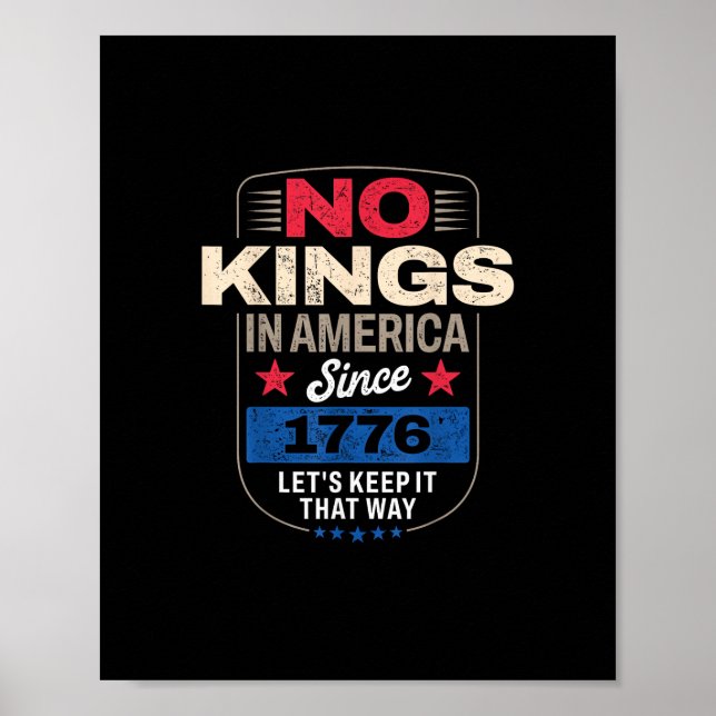 Poster No Kings In America Retro Classic (Frente)