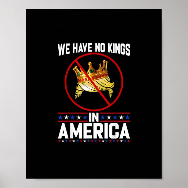 Poster No Kings In America Save I Dissent Minimal Freedom (Frente)