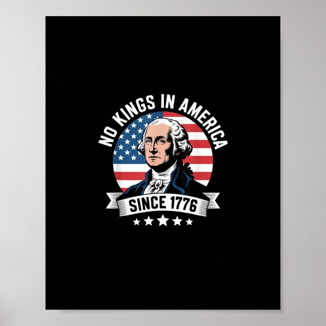 Poster No Kings In America Since 1776 Funny Freedom Vibe (Frente)