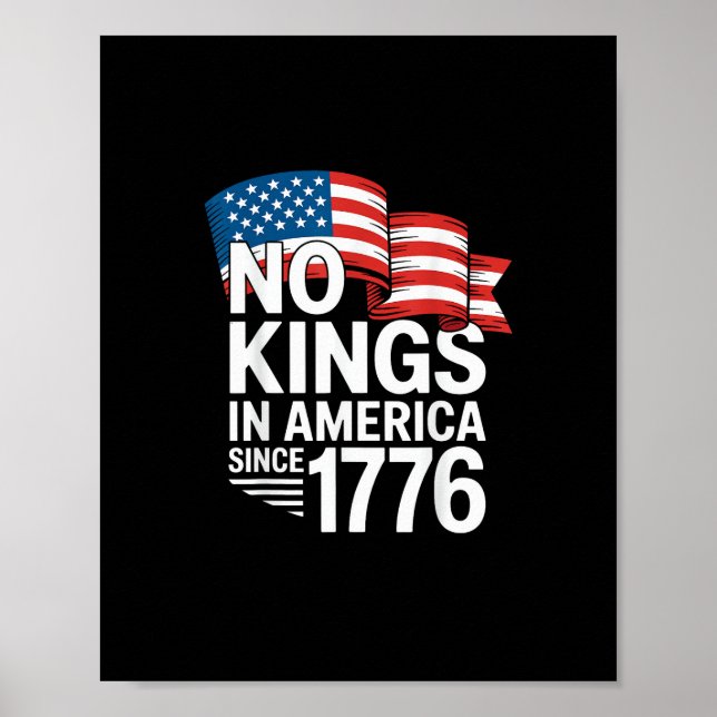 Poster No Kings In America Since 1776 Protest Creative St (Frente)