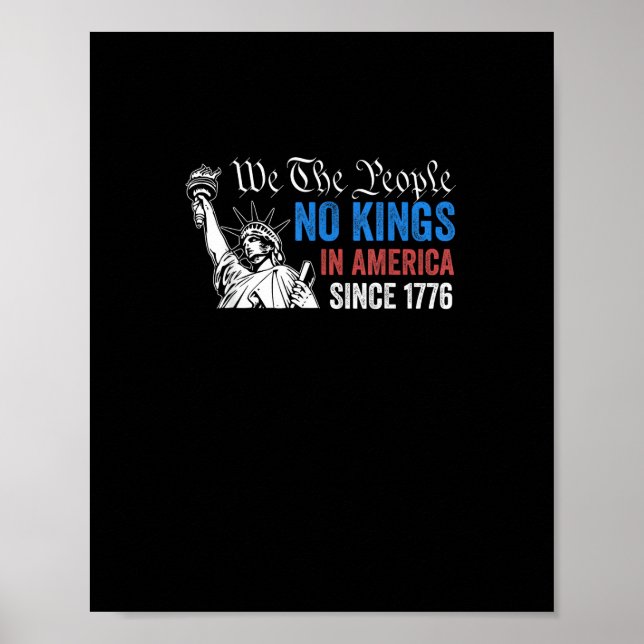 Poster No Kings In America Since 1776 Retro Classic (Frente)
