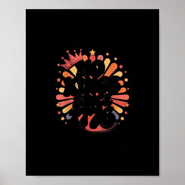 Poster No Kings In America Since 1776 Spirit Patriotic Me (Frente)