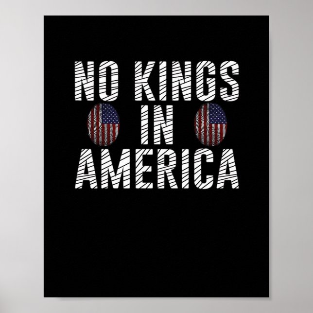 Poster No Kings In America USA Flag Fingerprint Creative  (Frente)