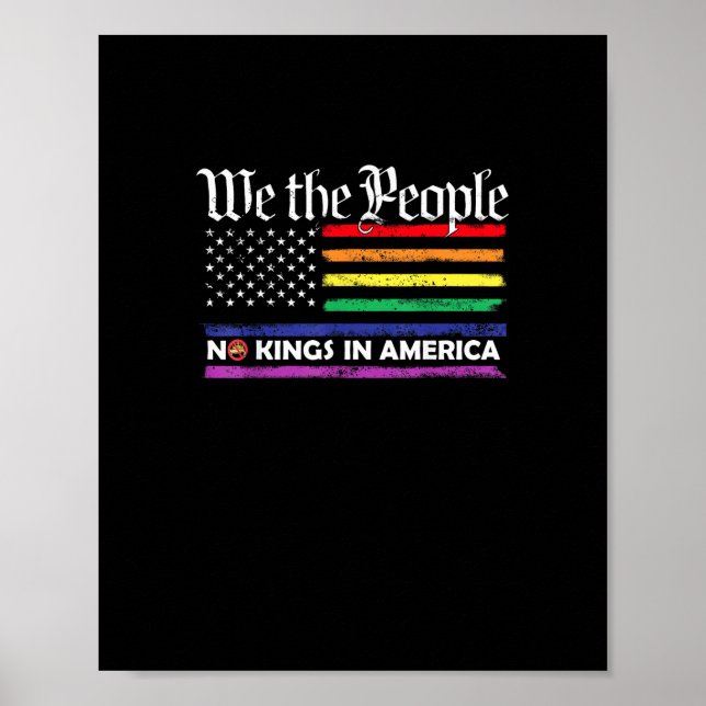 Poster No Kings In America We The People Creative Design (Frente)