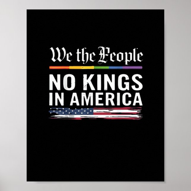 Poster No Kings In America We The People Political Americ (Frente)