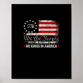Poster No Kings In America We The People Retro Cool