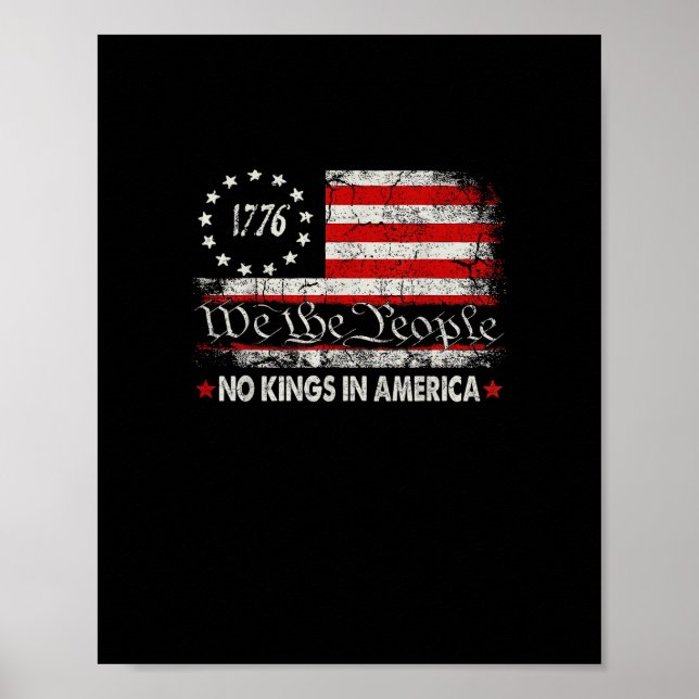 Poster No Kings In America We The People Retro Cool (Frente)
