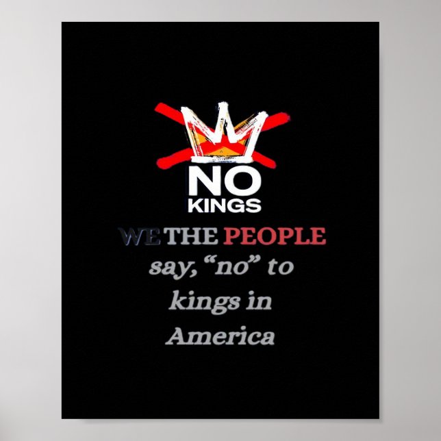Poster No Kings We the People Freedom Classic Style (Frente)