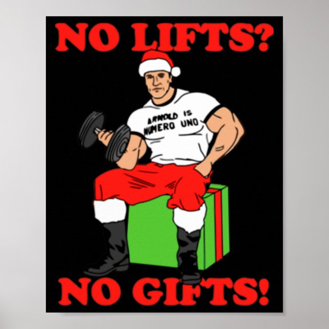 Poster No Lifts No Arnold Schwarzenegger Christma  (Frente)