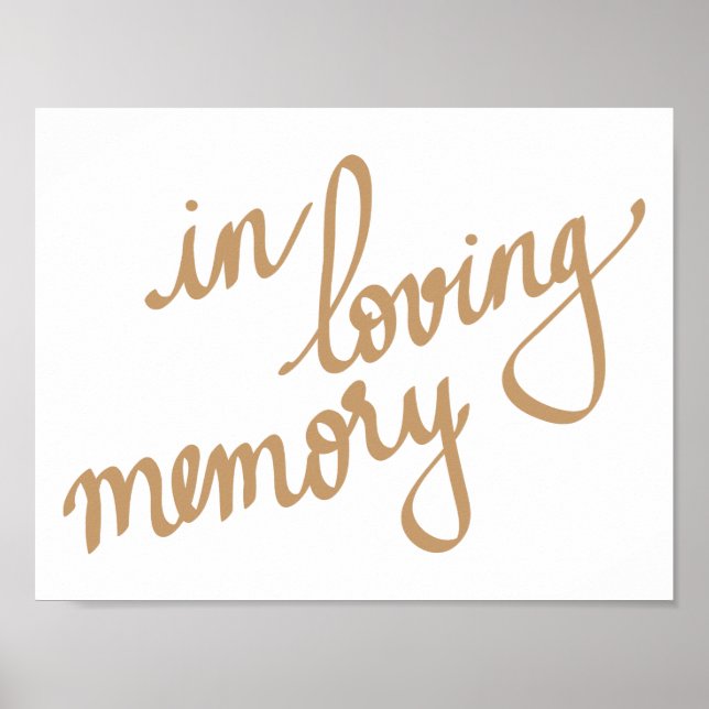 Pôster No Loving Memory Chic Calliographic (Frente)