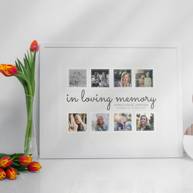Poster No Loving Memory Photo Collage Keepape Tribute (Criador carregado)