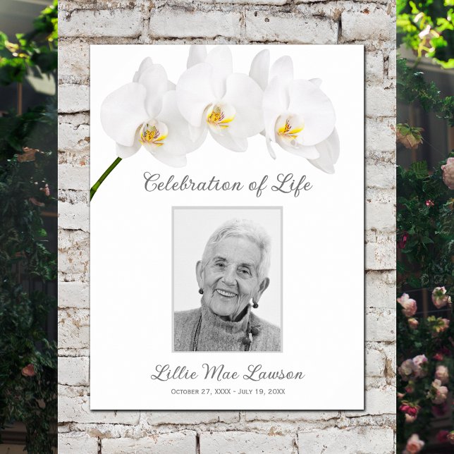 Poster No Loving Memory Photo Memorial Funeral (Celebration of Life photo memorial funeral poster - INSTANT DOWNLOAD or PRINTED (framed, too))