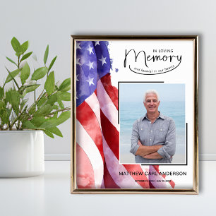 Poster No Loving Memory US Flag Memorial