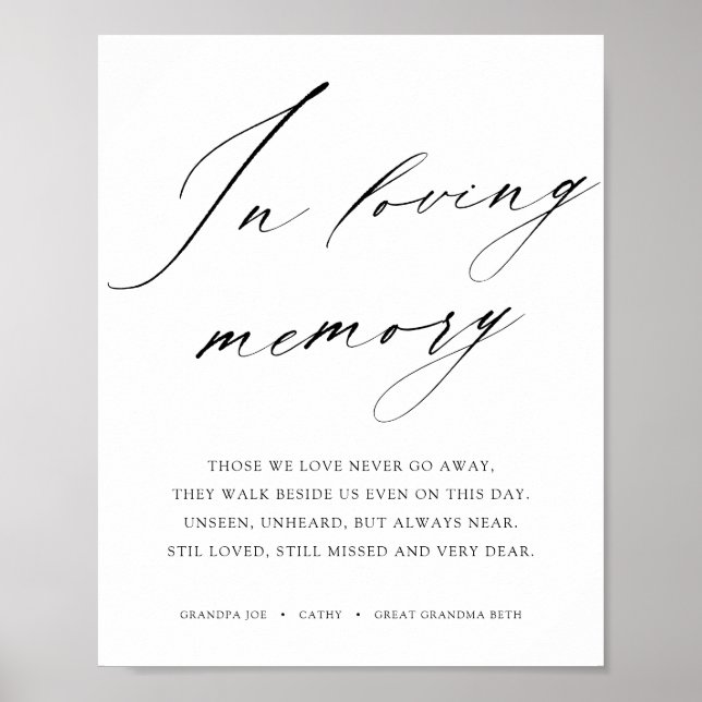 Poster No Loving Memory Wedding (Frente)
