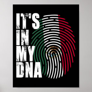 Poster No Meu Dna México Bandeira Mexicana