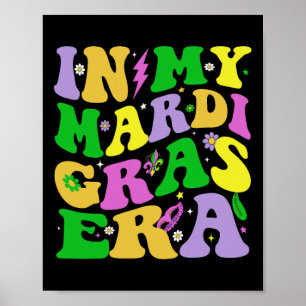 Poster No Meu Festival da Era do Mardi Gras Carnaval Retr