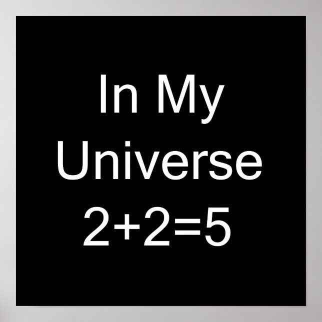 Poster No Meu Universo 2+2=5 (Frente)