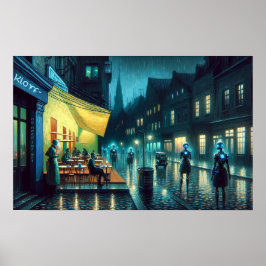 Poster "No Need for Art" (Café Terrace Noir)