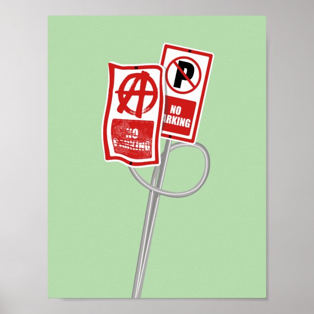 Poster No parking anarchy sign (Frente)